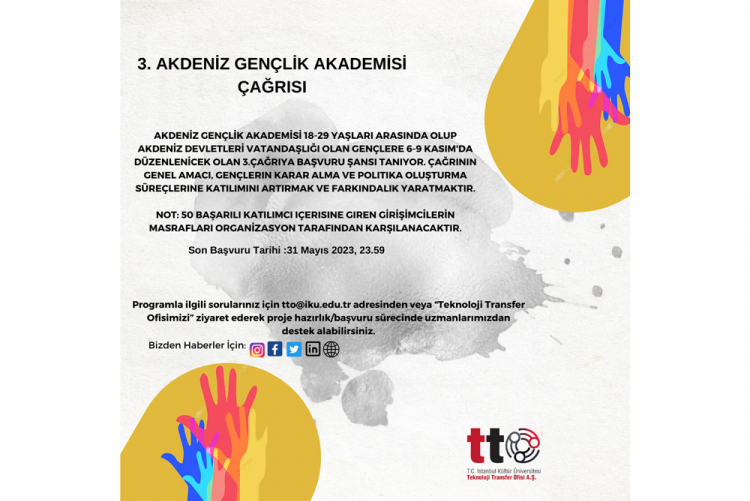 3. Akdeniz Gençlik Akademisi Çağrısı